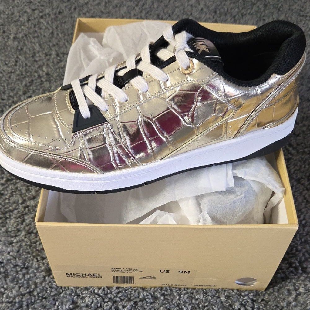 Michael Kors Metallic Silver Sneakers